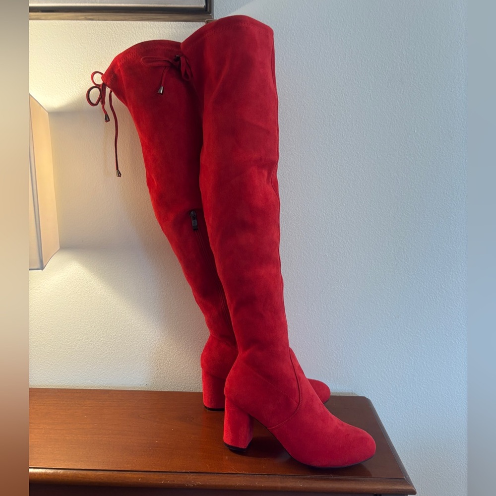 Vepose New York Red Over-the-Knee Boots
